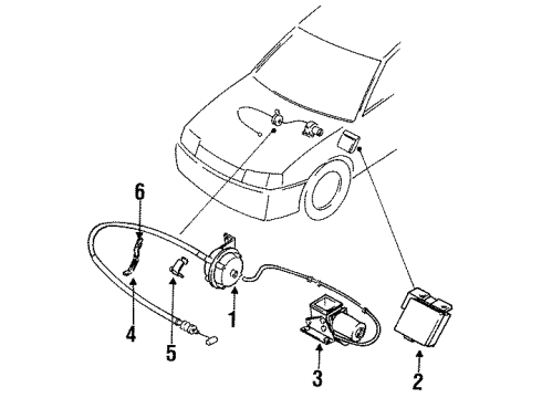 1996 Infiniti G20 Cruise Control System Controller Assy-ASCD Diagram for 18930-62J15