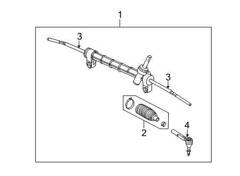 2008 Chevrolet Cobalt Steering Column & Wheel, Steering Gear & Linkage Gear Kit-Steering Diagram for 25956925