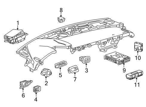 2022 Chevrolet Camaro Cluster & Switches, Instrument Panel Module Diagram for 84153119