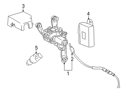 1997 Toyota Tacoma Cruise Control System Actuator Assy, Cruise Control Diagram for 88001-0W010