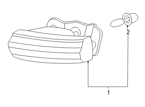 2004 Chevrolet Malibu Bulbs Fog Lamp Assembly Diagram for 22626166