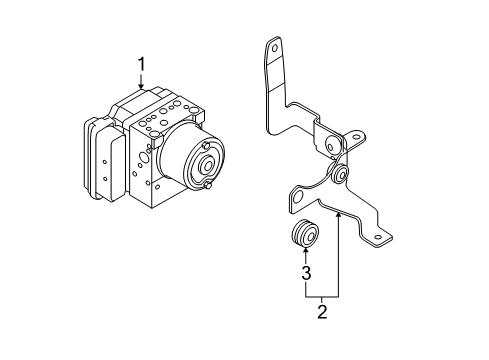 2010 Kia Sportage Anti-Lock Brakes Abs Control Unit Diagram for 589200Z600