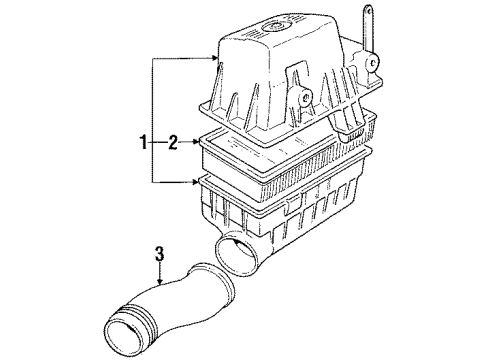 1988 BMW 325 Air Inlet Air-Flow Sensor Diagram for 13621466357