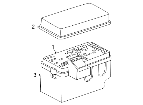 2003 Saturn L200 Electrical Components Block Asm, Front Compartment Fuse Diagram for 22683429