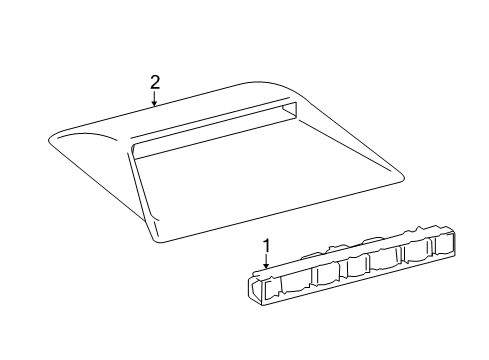 2016 Lexus GS F High Mount Lamps Lamp Assembly, Stop Center Diagram for 81570-30230