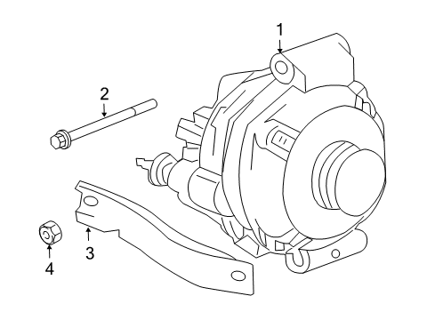 2005 Chrysler 300 Alternator Bracket-ALTERNATOR Bracket Diagram for 4892047AA