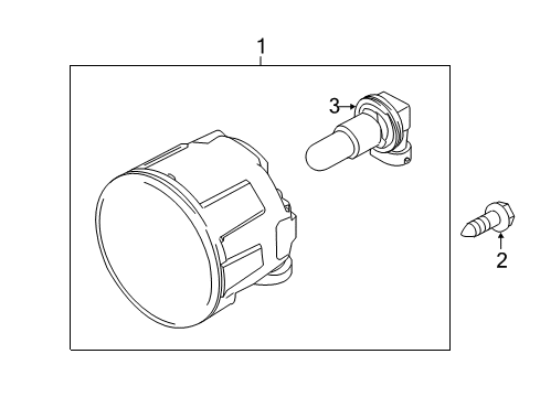 2017 Infiniti QX70 Fog Lamps Lamp Assembly-Daytime Running, LH Diagram for B6605-1A70A