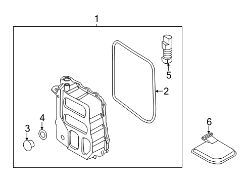 2011 Kia Optima Transaxle Parts Cover-Valve Body Diagram for 452803B811