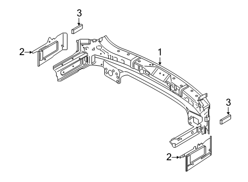 2020 Hyundai Palisade Rear Body Panel-Rear Floor Side, RH Diagram for 65541-S8000