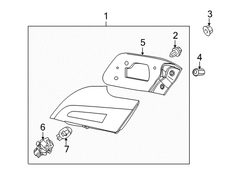 2011 Acura ZDX Bulbs Light Assembly, L Lid Diagram for 34155-SZN-A01