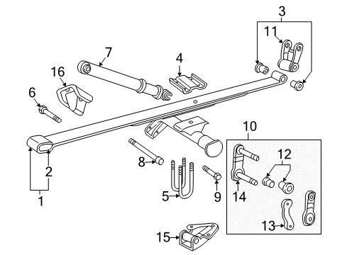 1995 Dodge B2500 Rear Suspension Spring Diagram for 4131312