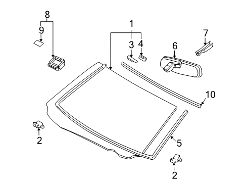 2009 Lexus GS450h Wiper & Washer Components Cover, Inner Rear View Diagram for 87818-30020