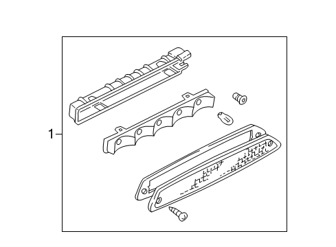 2006 Mercury Mariner High Mount Lamps High Mount Lamp Diagram for 5L8Z-13A613-AA