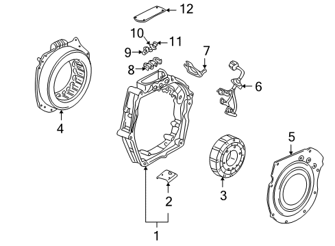 2004 Honda Civic Electrical Components Base, Terminal (Upper) Diagram for 1A410-PZA-010