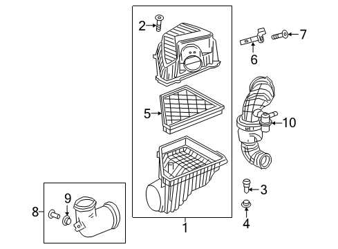 2018 Chevrolet Traverse Filters Air Cleaner Assembly Diagram for 23325519