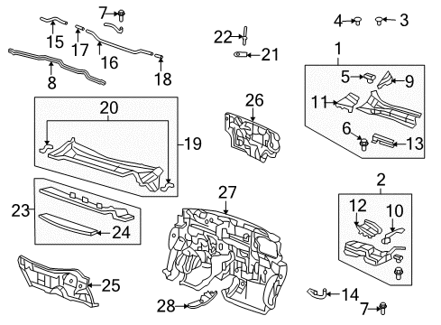 2010 Honda CR-V Cowl Joint Y, Tube (Mitsuba) Diagram for 76830-SL0-003