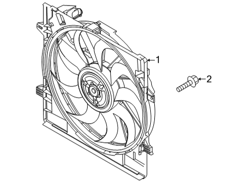 2021 Kia K5 Cooling System, Radiator, Water Pump, Cooling Fan Blower Assembly Diagram for 25380L1100