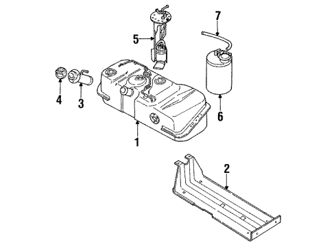 1994 Isuzu Pickup Fuel Supply Hose, Control Valve Diagram for 8-94457-890-1