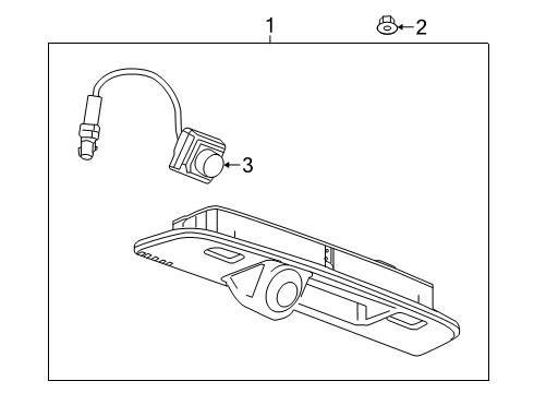 2019 Cadillac XT4 License Lamps License Lamp Diagram for 84570010