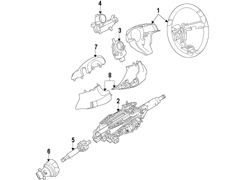 2011 Cadillac CTS Steering Column, Steering Wheel Intermed Shaft Diagram for 25854685