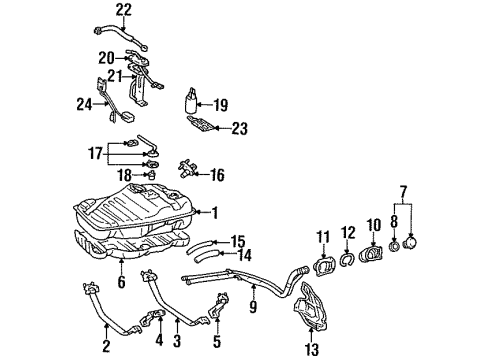 1996 Toyota Land Cruiser Senders Oil Pressure Sending Unit Diagram for 83520-60011