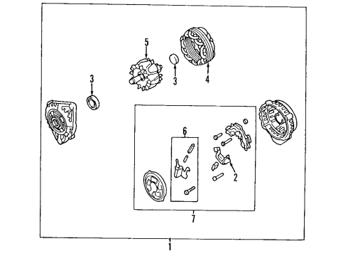 1996 Nissan 240SX Alternator Regulator Assy-Ic Diagram for 23215-65F00