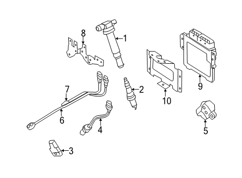 2012 Hyundai Genesis Ignition System Bracket-Knock, RH Diagram for 94760-3F050
