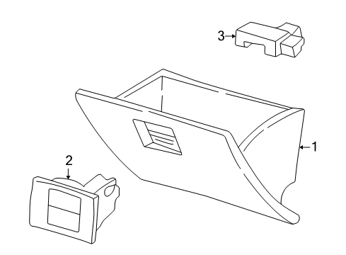 2005 Lincoln Aviator Glove Box Glove Box Lamp Diagram for 2C5Z-14413-AA