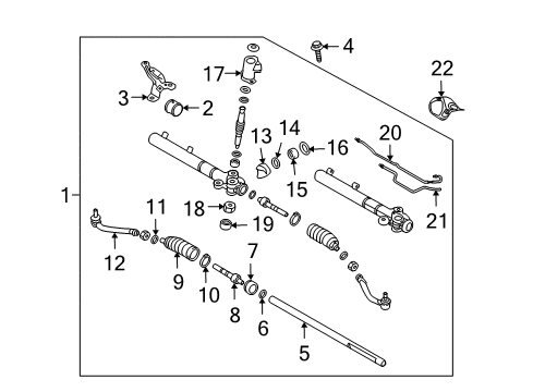 2010 Hyundai Santa Fe Steering Column & Wheel, Steering Gear & Linkage Joint Assembly-Inner Ball Diagram for 577242B000