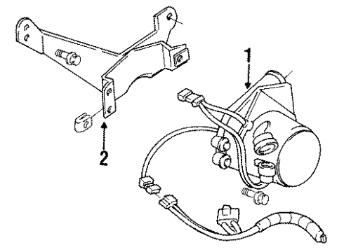 1994 Chevrolet Corvette Emission Components Valve Asm-Crankcase Vent(R.H. Side) Diagram for 25098197