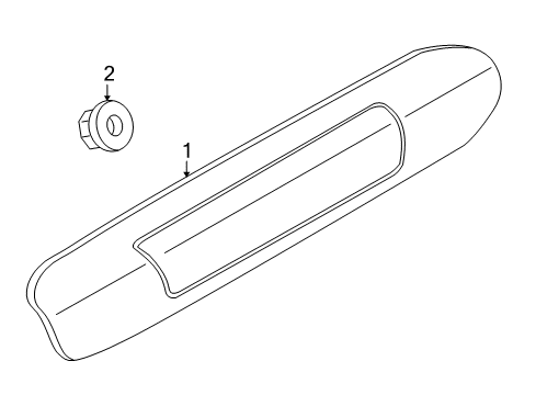 2007 Nissan Versa High Mount Lamps Lamp Assembly-Stop, High Mounting Diagram for 26590-EM10A