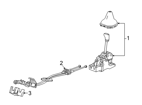 2018 Chevrolet Spark Manual Transmission Control Cable Bracket Diagram for 25188842