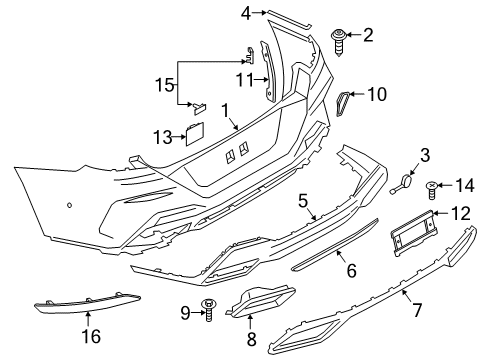 2021 BMW 840i xDrive Bumper & Components - Rear COVER, TOW FITTING, REAR, PR Diagram for 51128077464