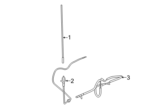 2015 GMC Sierra 1500 Antenna & Radio Antenna Assembly Diagram for 22762365