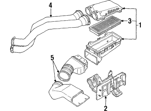 1995 Ford Bronco Filters Duct Diagram for F6TZ-9B659-AD
