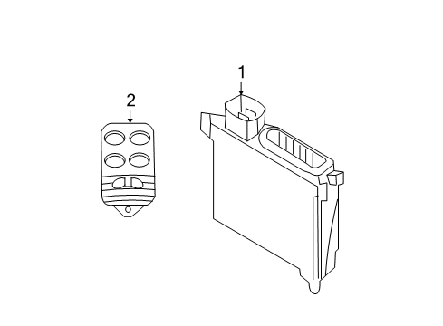 2004 Lincoln Town Car Alarm System Module Diagram for 4W1Z-15K602-AA