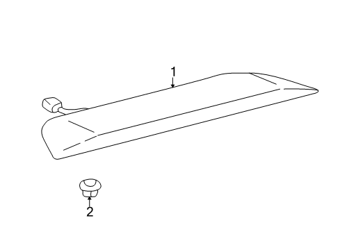 2001 Toyota Celica High Mount Lamps High Mount Lamp Diagram for 81570-20400