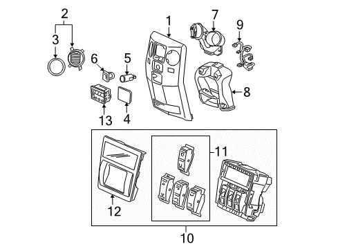 2009 Honda Pilot Auxiliary Heater & A/C Relay Assembly, Power (4P) (Rc-2223) (Mitsuba) Diagram for 39797-SM4-003