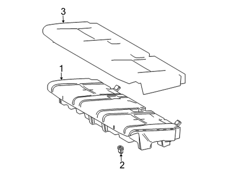 2020 Toyota Highlander Third Row Seats Seat Cushion Pad Diagram for 71503-0E010