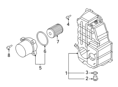 2021 Kia K5 Case & Related Parts Pan Assembly-Ata Oil Diagram for 45280-4G610