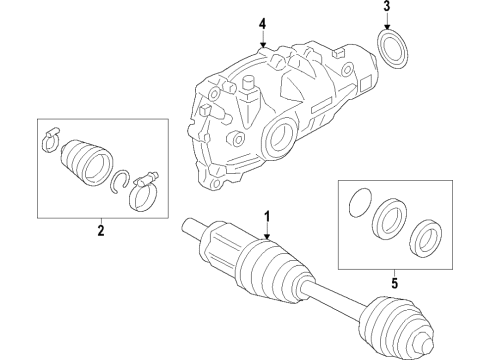 2019 BMW X5 Front Axle, Axle Shafts & Joints, Differential, Drive Axles, Propeller Shaft Drive Shaft Assy Front Diagram for 26209425911