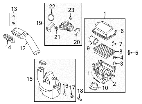 2020 Hyundai Elantra GT Filters Duct-Air "B" Diagram for 28210-G3000