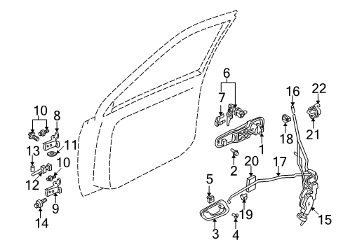 2001 Chevrolet Tracker Tail Gate STRUT, End Gate Support Diagram for 30023702