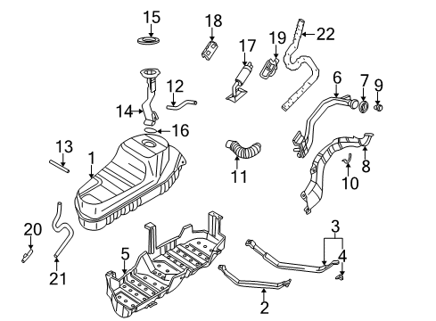 1997 Infiniti QX4 Senders Hose-Fuel Diagram for 01995-00031