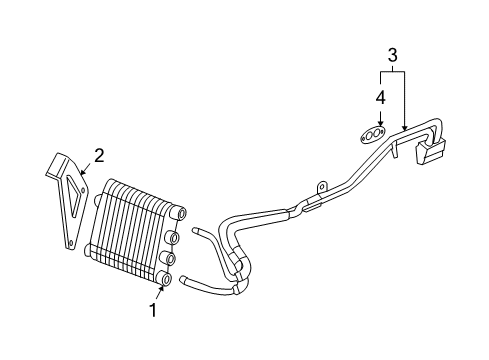 2012 Chevrolet Corvette Oil Cooler Oil Cooler Bracket Diagram for 25857215