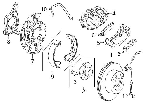 2012 Chevrolet Silverado 3500 HD Parking Brake Rear Cable Diagram for 25843153