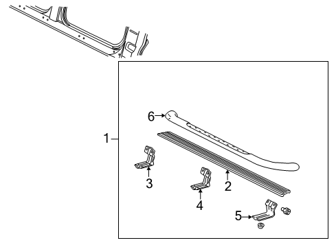 2002 Ford F-150 Running Board Running Board Front Bracket Diagram for YL3Z-16N470-AA