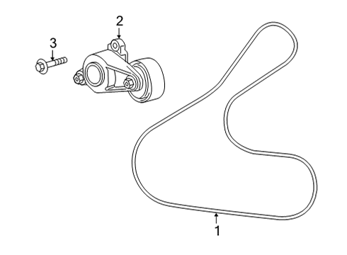 2020 Toyota Corolla Belts & Pulleys Serpentine Belt Diagram for 90916-A2034