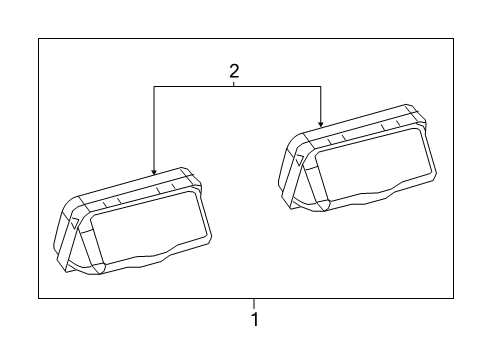 2020 Toyota Corolla License Lamps License Lamp Assembly Diagram for 81204-02010