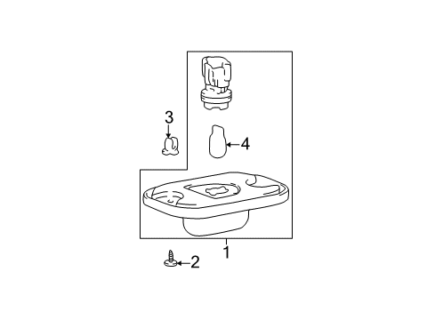 2005 Hyundai Accent Bulbs Screw-Tapping Diagram for 12431-04147-B